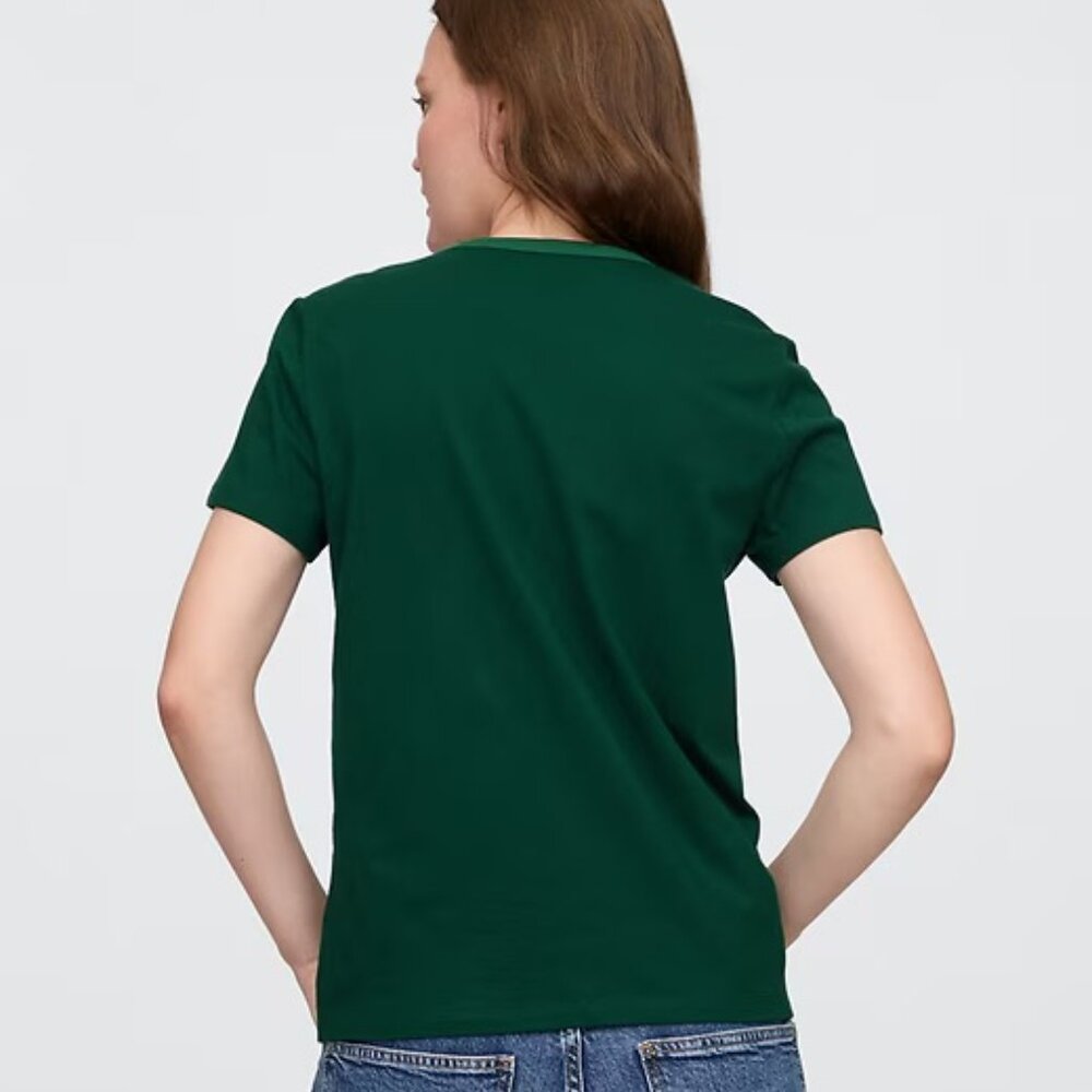 NWT GAP Crewneck T-Shirt Evergreen Glamour Green Short Sleeve Tee Size S Basics - Picture 10 of 12